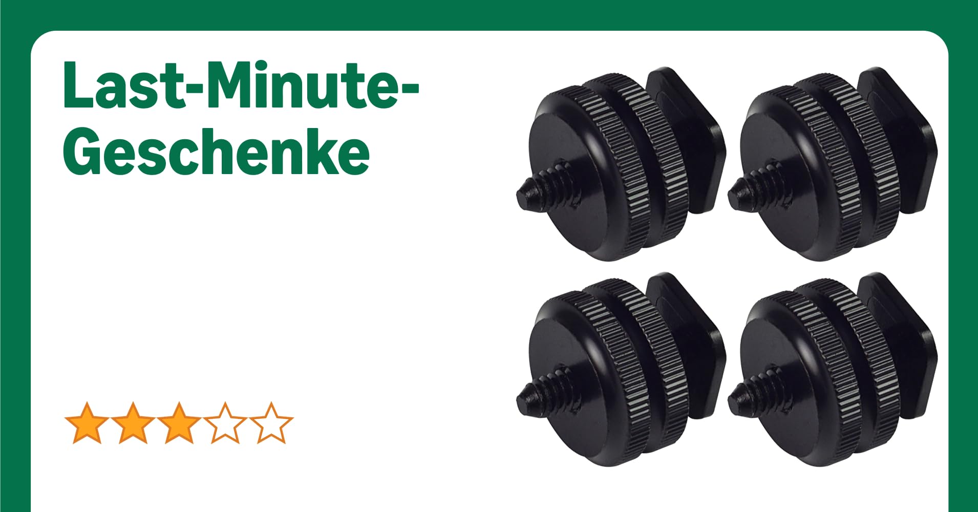 MENGS® 4 Stück Dual-Nuts Hot Shoe 1/4"Schraube (Ø18mm x H25mm) Adapter für Flash-Trigger, Flash, Mikrofon, GPS und Digitalkamera