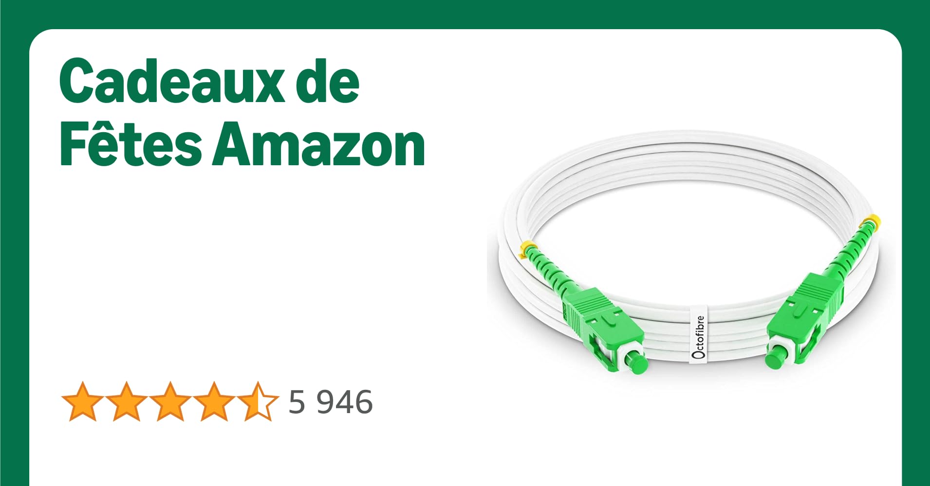 Octofibre - Câble Fibre Optique Orange SFR Bouygues - 5m - Renforcé Avec Blindage Kevlar - Rallonge/Jarretière Fibre Optique - SC APC vers SC APC - Garantie 10 Ans Octofibre - Câble Fibre Optique Orange SFR Bouygues - 5m - Renforcé Avec Blindage Kevlar - Rallonge/Jarretière Fibre Optique - SC APC vers SC APC - Garantie 10 Ans
