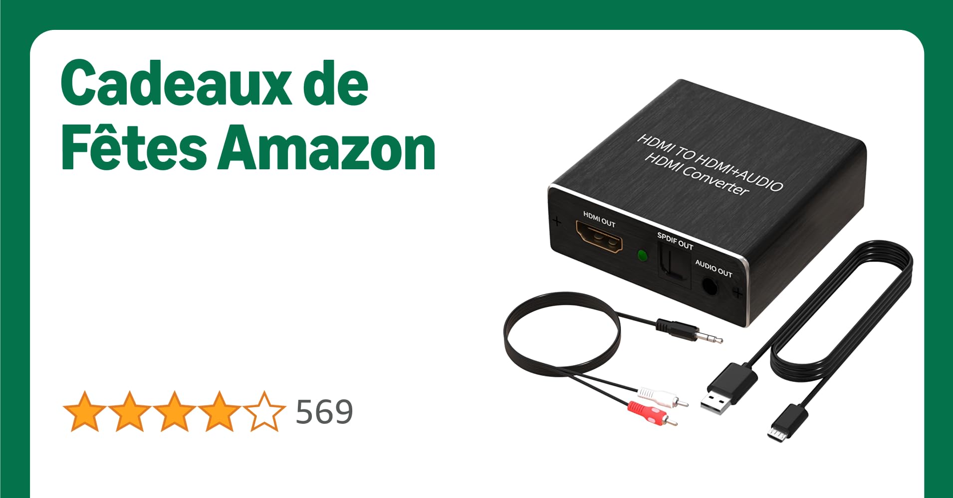 Ozvavzk HDMI Audio Extracteur 4Kx2K - Convertisseur Vers SPDIF TOSLINK Optique et Audio Stéréo 3,5 mm - Adaptateur Numérique Vers Analogique 4K en Aluminium