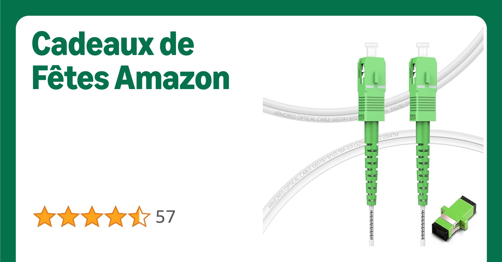 FLYPROFiber Câble à Fibre Optique en Acier Blindé SC/APC à SC/APC FLYPROFiber Câble à Fibre Optique en Acier Blindé SC/APC à SC/APC