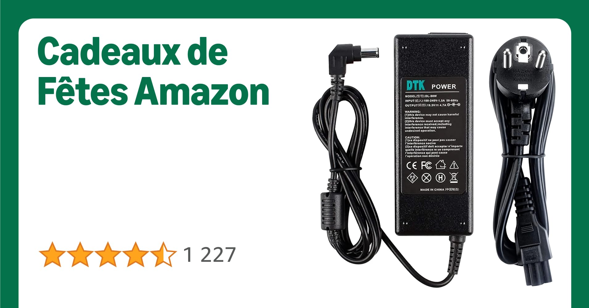 DTK 19,5V 4,7A 90W Alimentation Ordinateur Portable pour Sony vaio Chargeur Micro AC AdaptateurConnecteur : 6,5 x 4,4mm