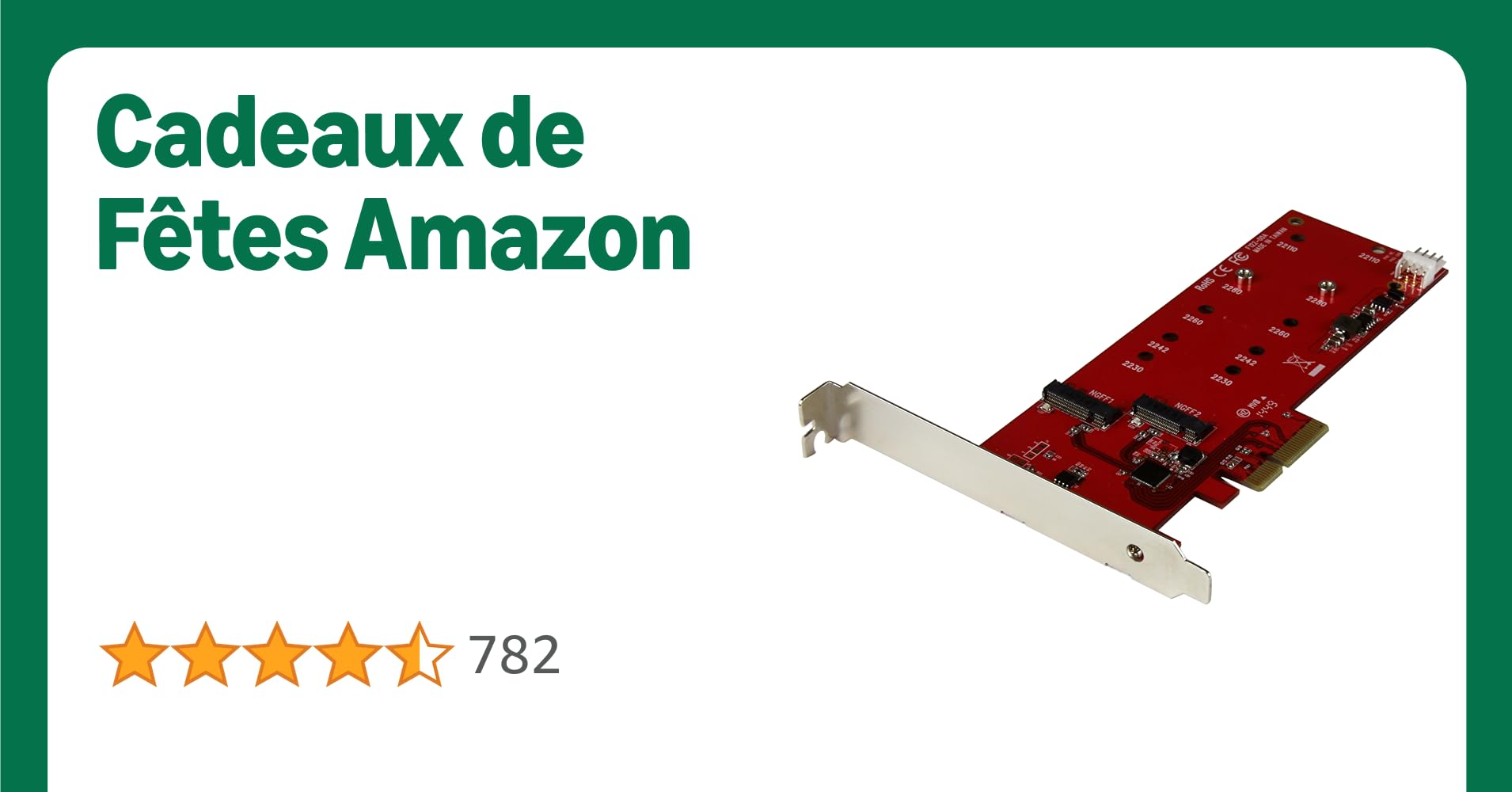 StarTech.com Carte contrôleur PCI Express pour 2 SSD M.2 NGFF - Adaptateur PCIe vers 2x SSD SATA III 6 Gb/s (PEX2M2) StarTech.com Carte contrôleur PCI Express pour 2 SSD M.2 NGFF - Adaptateur PCIe vers 2x SSD SATA III 6 Gb/s (PEX2M2)
