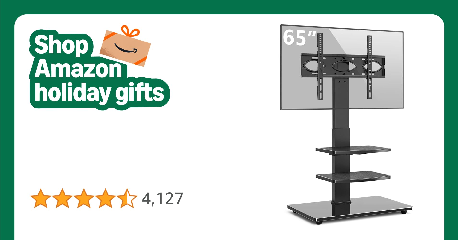 RFIVER Freestanding Swivel Floor TV Stand Tall TV Unit for 32 35 40 42 43 49 50 55 58 60 65 70 inch LCD/LED Flat Curved Screen Height Adjustable with 3-Tier Shelves Max VESA 400x400mm up to 50kgs RFIVER Freestanding Swivel Floor TV Stand Tall TV Unit for 32 35 40 42 43 49 50 55 58 60 65 70 inch LCD/LED Flat Curved Screen Height Adjustable with 3-Tier Shelves Max VESA 400x400mm up to 50kgs