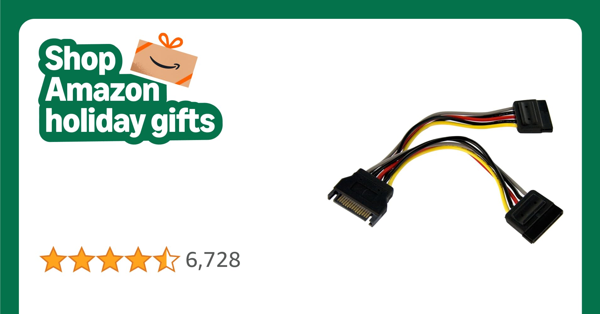 StarTech.com 6in SATA Power Y Splitter Cable Adapter - M/F - Power Splitter - SATA Power (M) to SATA Power (F) - 6 in - PYO2SATA StarTech.com 6in SATA Power Y Splitter Cable Adapter - M/F - Power Splitter - SATA Power (M) to SATA Power (F) - 6 in - PYO2SATA