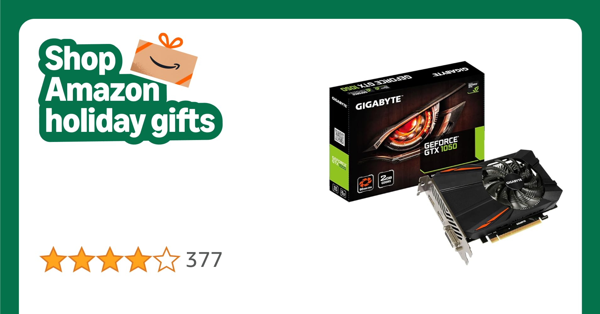 Gigabyte Nvidia GTX 1050 GDDR5 2GB PCI-E, Black Gigabyte Nvidia GTX 1050 GDDR5 2GB PCI-E, Black