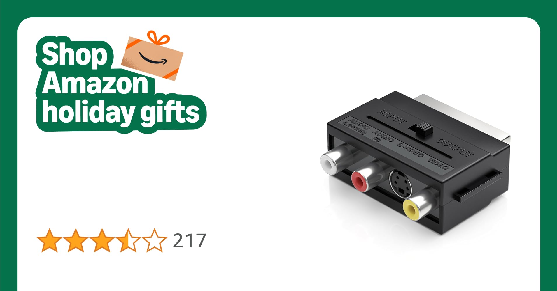 VTOP Bi-lateral Scart to Composite RCA + S-Video Video/Audio Converter Connector Adapter