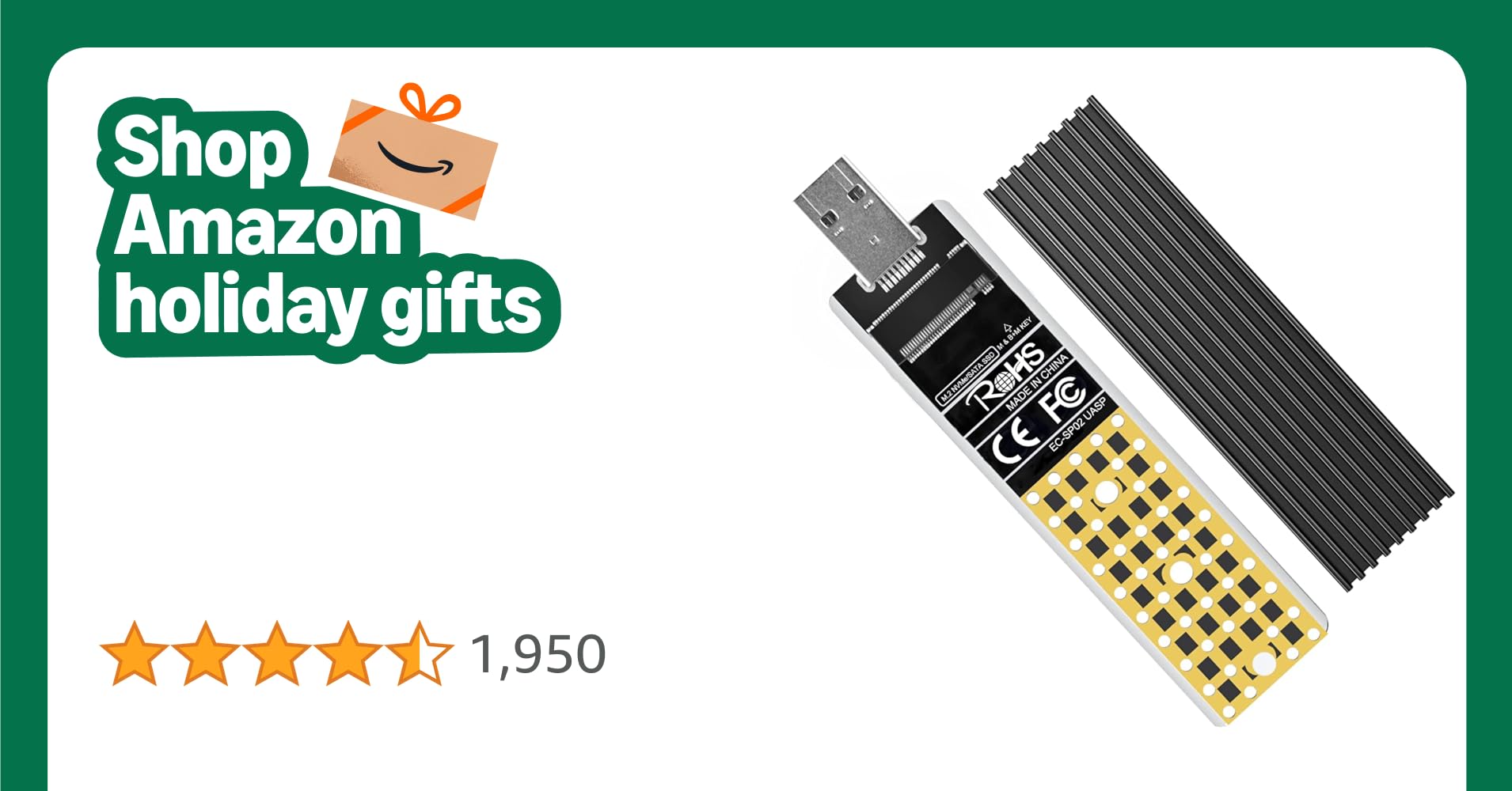 ANYOYO NVMe Enclosure, 10Gbps SSD to USB Adapter, M.2 NVMe SSD Adapter Compatible with M-Key & B+M Key Support SSD Size 2242 2260 2280 Aluminum Alloy Shell with USB-A to C Apater ANYOYO NVMe Enclosure, 10Gbps SSD to USB Adapter, M.2 NVMe SSD Adapter Compatible with M-Key & B+M Key Support SSD Size 2242 2260 2280 Aluminum Alloy Shell with USB-A to C Apater