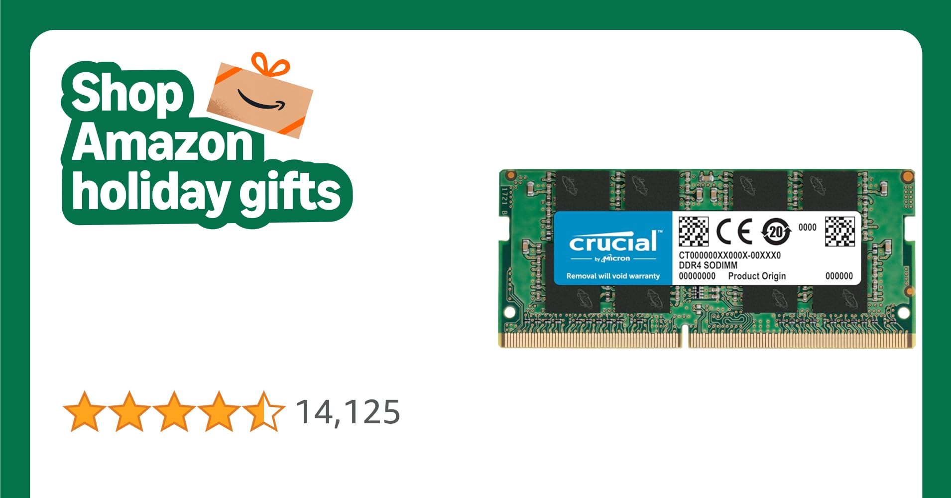 Crucial CT8G4SFS8266 8 GB DDR4 2666 MT/s (PC4-21300) CL19 SR x 8 260-Pin Unbuffered SODIMM Memory Crucial CT8G4SFS8266 8 GB DDR4 2666 MT/s (PC4-21300) CL19 SR x 8 260-Pin Unbuffered SODIMM Memory