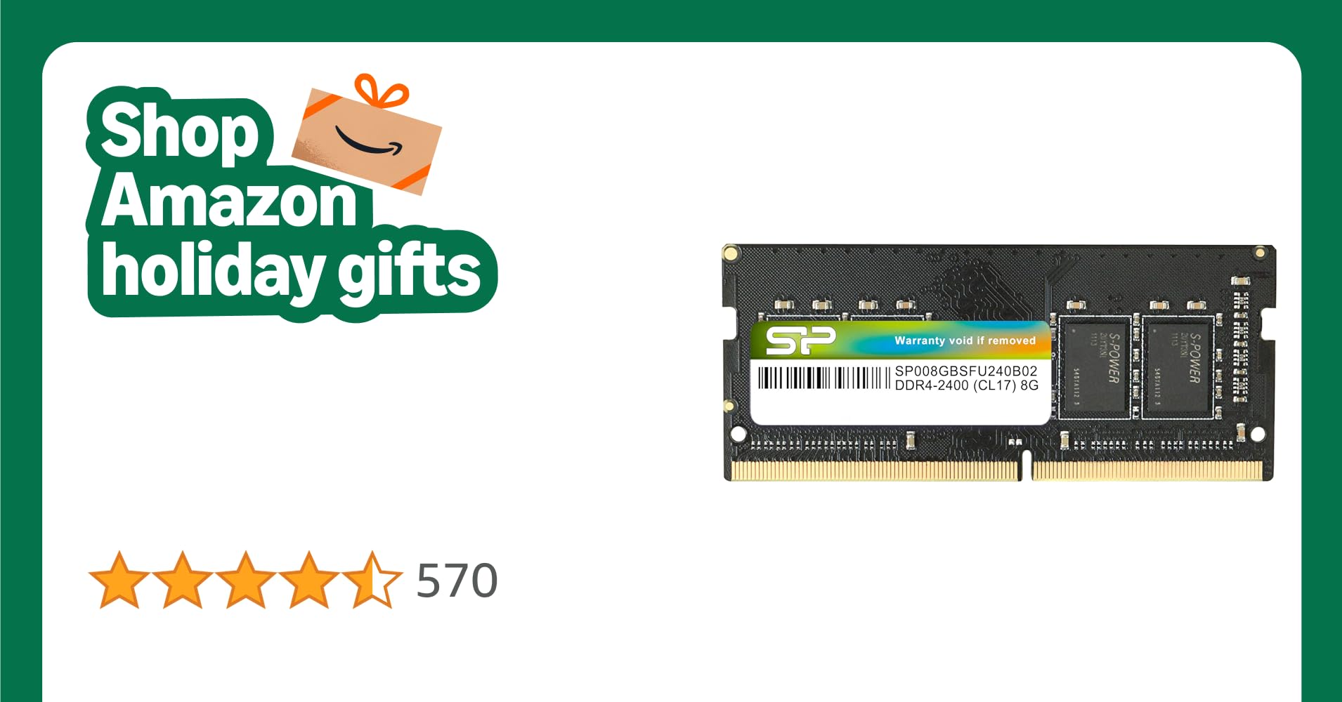 Silicon Power 8GB DDR4 2400MHz (PC4 19200) 260 Pin CL17 SO-DIMM 1.2V Laptop Memory Silicon Power 8GB DDR4 2400MHz (PC4 19200) 260 Pin CL17 SO-DIMM 1.2V Laptop Memory