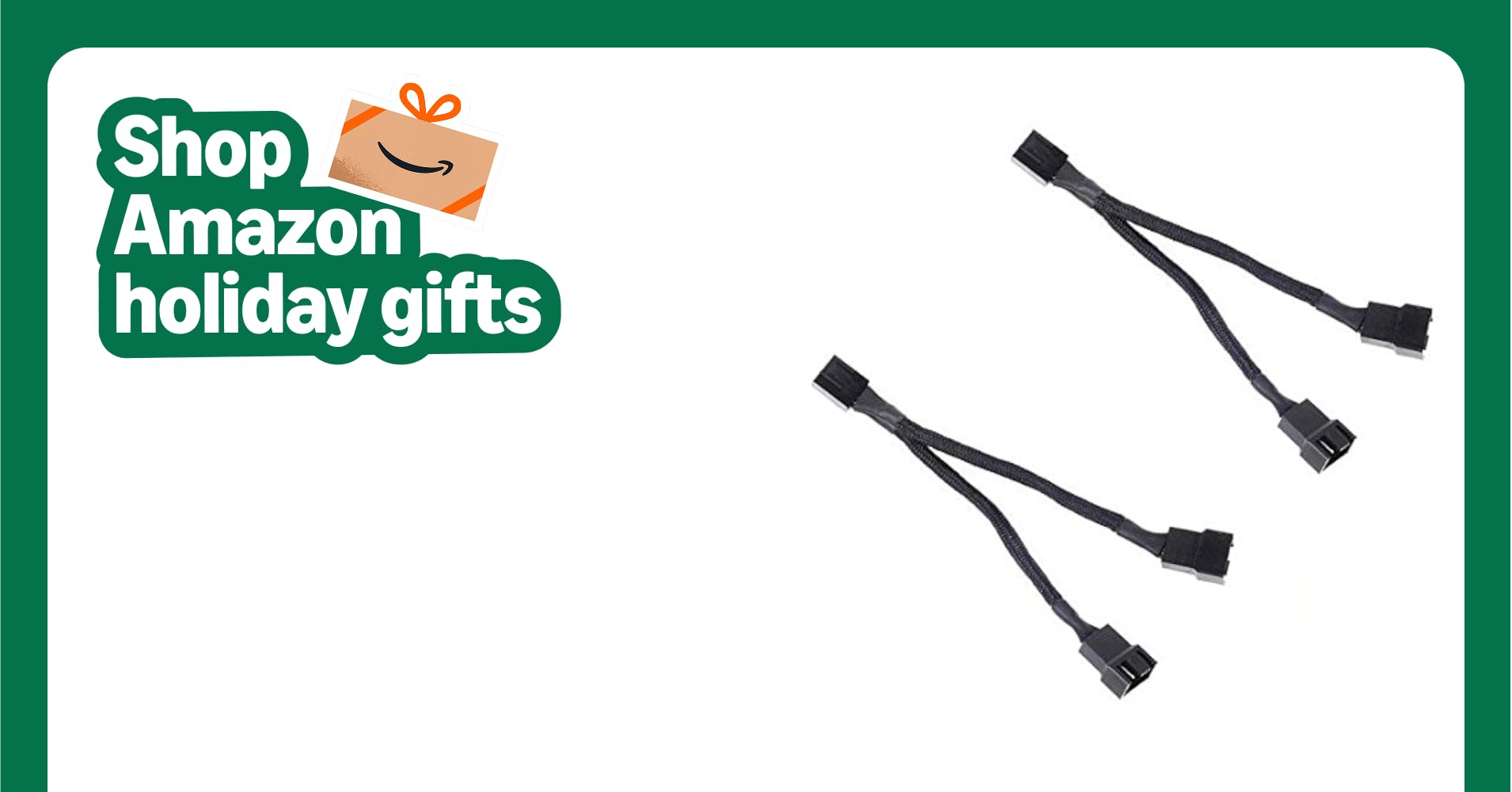 JBtek All Black Sleeved PWM Fan Splitter Cable 1 to 2 Converter, 2 Pack JBtek All Black Sleeved PWM Fan Splitter Cable 1 to 2 Converter, 2 Pack