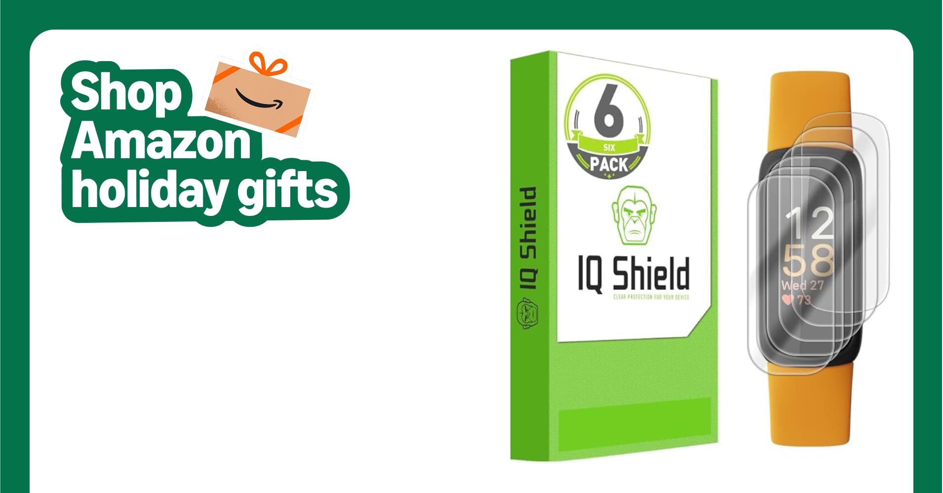 IQShield 6 Pack Screen Protector for Fitbit Inspire 3, Easy Install Ultra Thin Anti Scratch Anti-Bubble Clear TPU Film