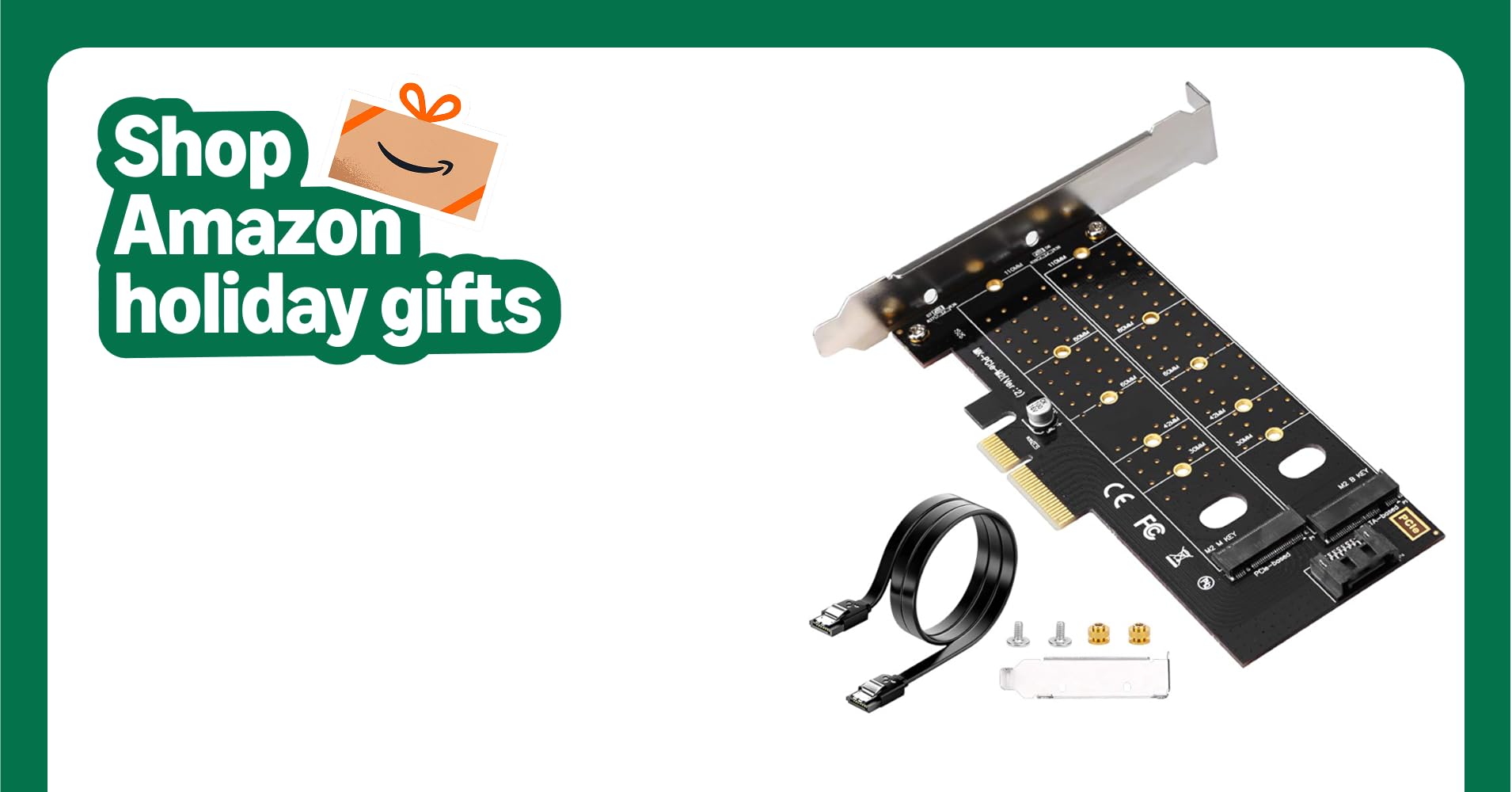 Dual M.2 PCIe Adapter, ELECTOP NGFF PCI-e 3.0 x 4 to SATA or PCIE NVMe SSD Expansion Card Support NVME (m Key) or SATA (b Key) 22110/2280/ 2260/2242 /2230 Host Controller Express Card