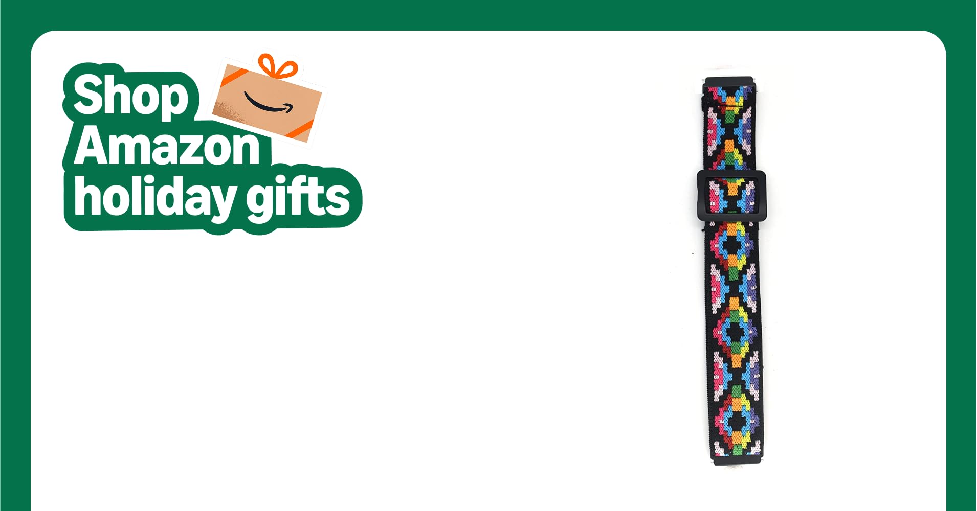 Adjustable Elastic Armband or Ankle Band for Compatible with Fitbit Versa 2/Blaze/Versa/Versa Lite/Versa Special Edition Smartwatch, Stretchy Loop Band for Men and Women (Aztec Design, Medium)