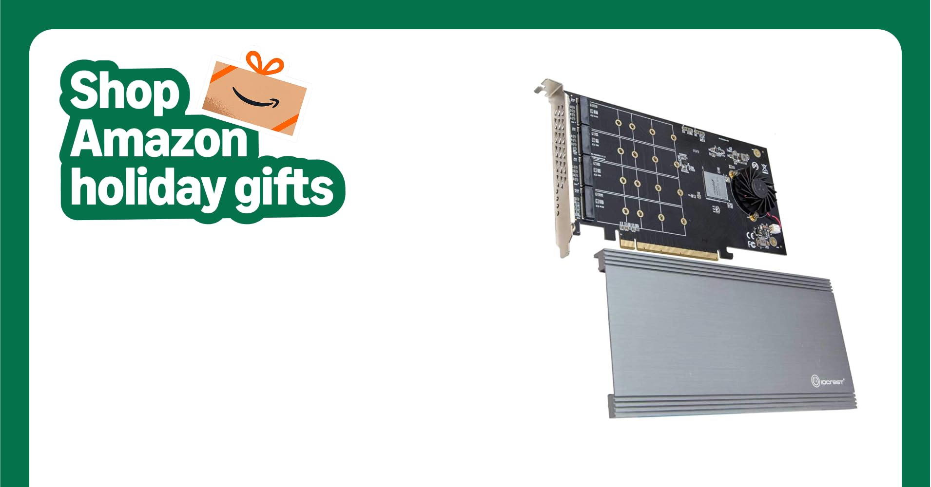 Syba Quad M.2 NVMe Ports to PCIe 3.0 x16 Interface x8 Bandwidth Bifurcation Riser Controller - Support Non-Bifurcation Motherboard (SI-PEX40157) Syba Quad M.2 NVMe Ports to PCIe 3.0 x16 Interface x8 Bandwidth Bifurcation Riser Controller - Support Non-Bifurcation Motherboard (SI-PEX40157)