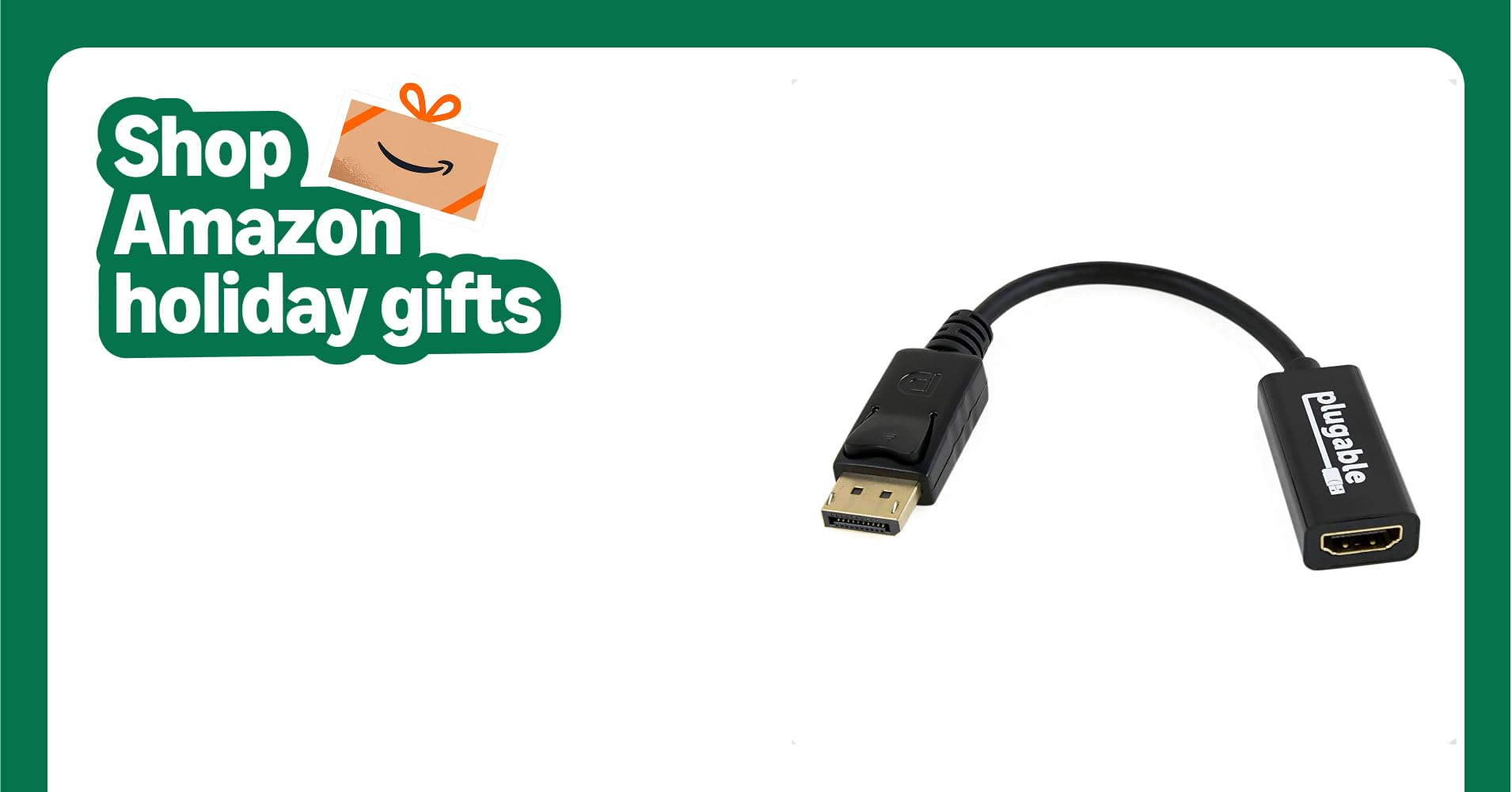 Plugable Passive DisplayPort to HDMI Adapter, Driverless, Compatible with Windows and Linux Systems and Displays up to 4K UHD 3840x2160@30Hz