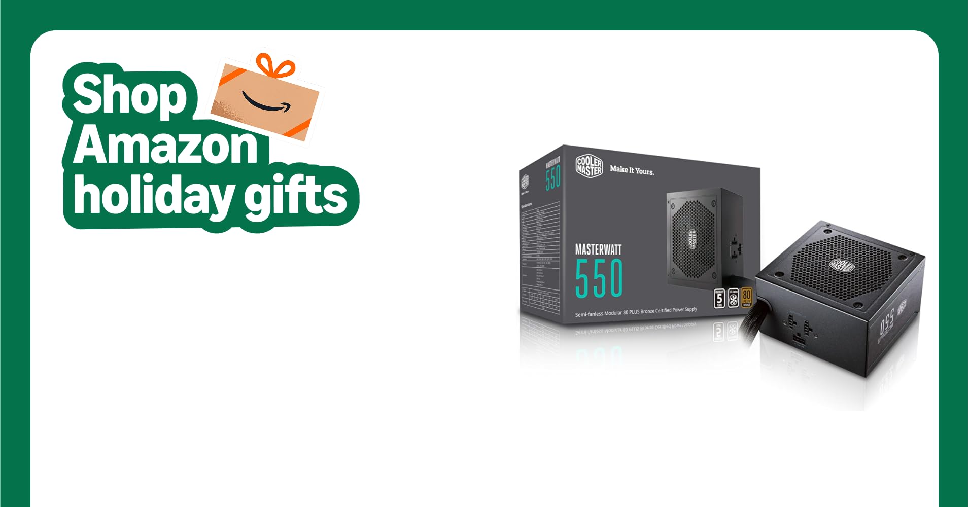 MASTERWATT 550 Watt Semifanless Modular Power Supply, 80 PLUS Bronze Certified Power Supply for Computers MASTERWATT 550 Watt Semifanless Modular Power Supply, 80 PLUS Bronze Certified Power Supply for Computers