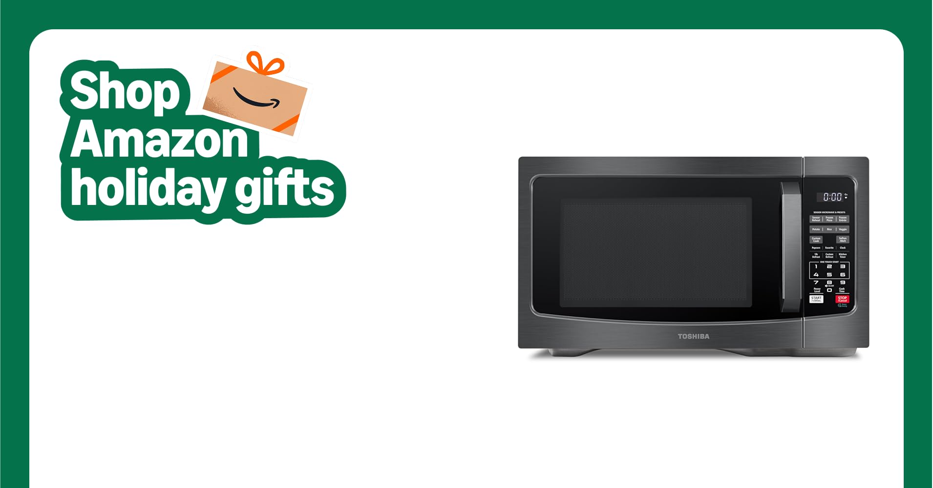 TOSHIBA EM131A5C-BS Countertop Microwave Ovens 1.2 Cu Ft, 12.4" Removable Turntable Smart Humidity Sensor 12 Auto Menus Mute Function ECO Mode Easy Clean Interior Black Color 1000W