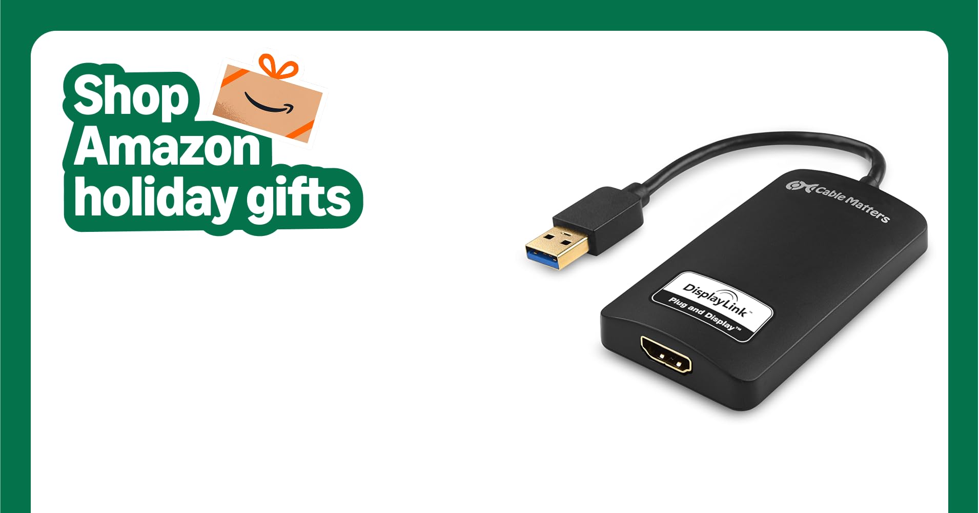 Cable Matters SuperSpeed USB 3.0 to HDMI Adapter (USB to HDMI Adapter) for Windows up to 1440p in Black Cable Matters SuperSpeed USB 3.0 to HDMI Adapter (USB to HDMI Adapter) for Windows up to 1440p in Black