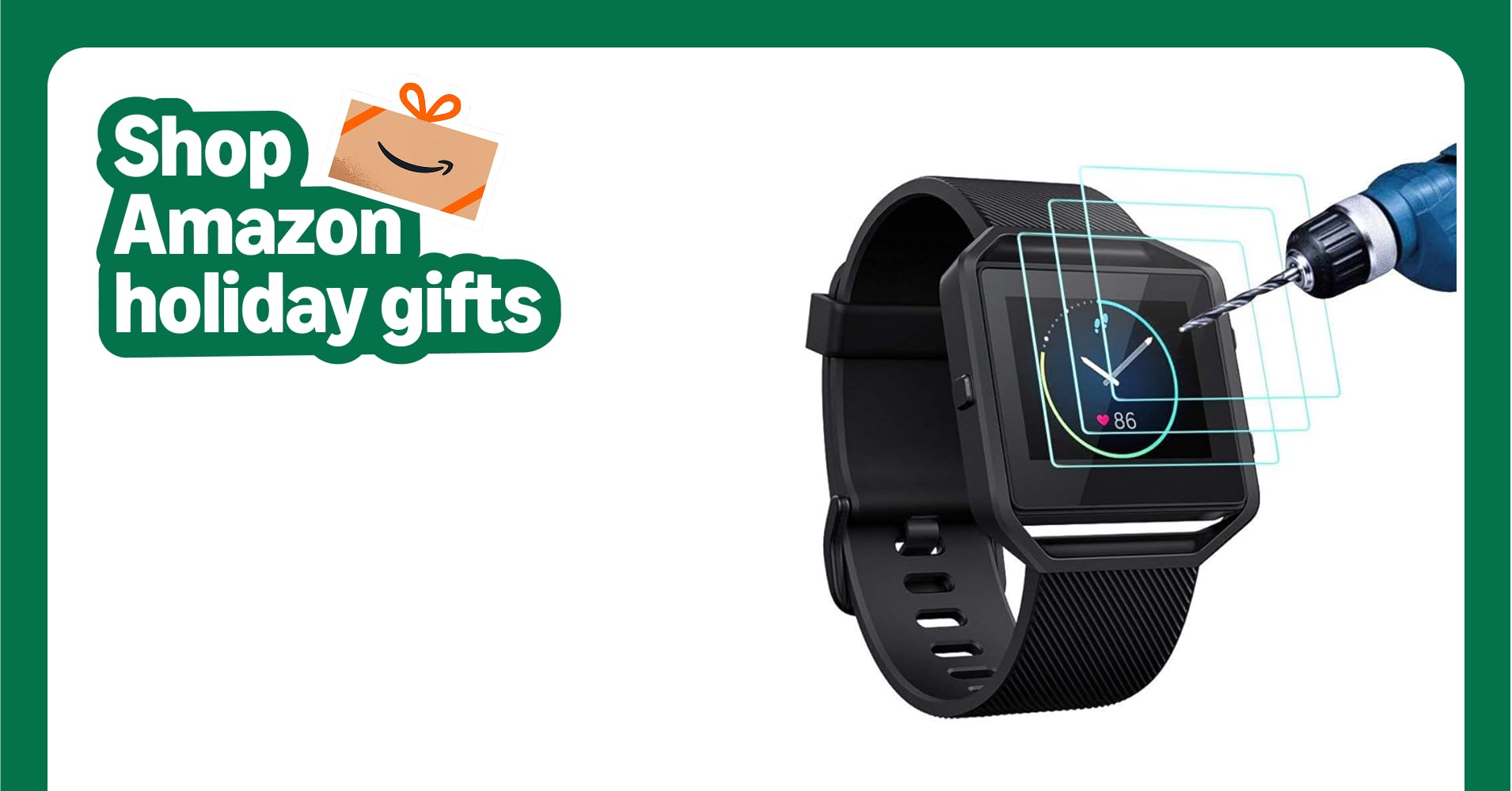 CAVN 3 Pack Screen Protector Compatible with Fitbit Blaze, Tempered Glass Waterproof Screen Cover Saver [Crystal Clear] [Anti-Scratch] [No-Bubble]