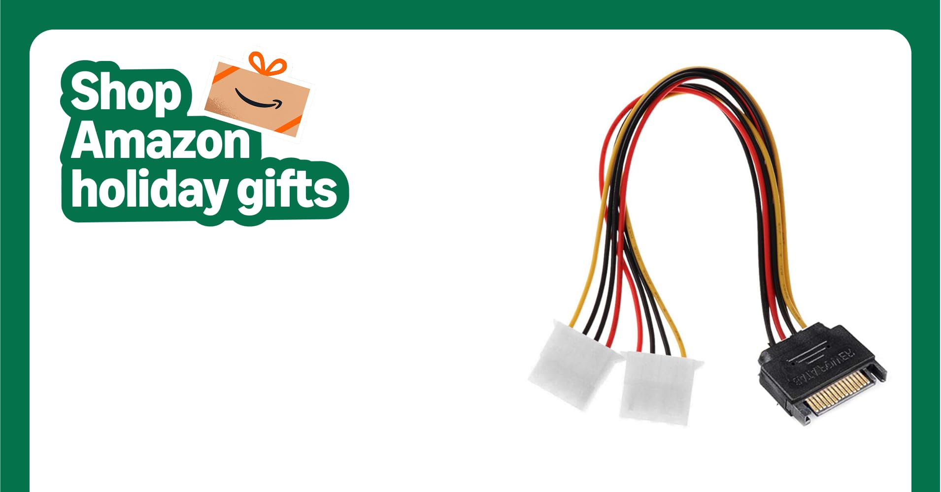 Blacell 6" SATA 15-Pin Male to Dual 4-Pin Molex Female Y Splitter, 308977 Blacell 6" SATA 15-Pin Male to Dual 4-Pin Molex Female Y Splitter, 308977