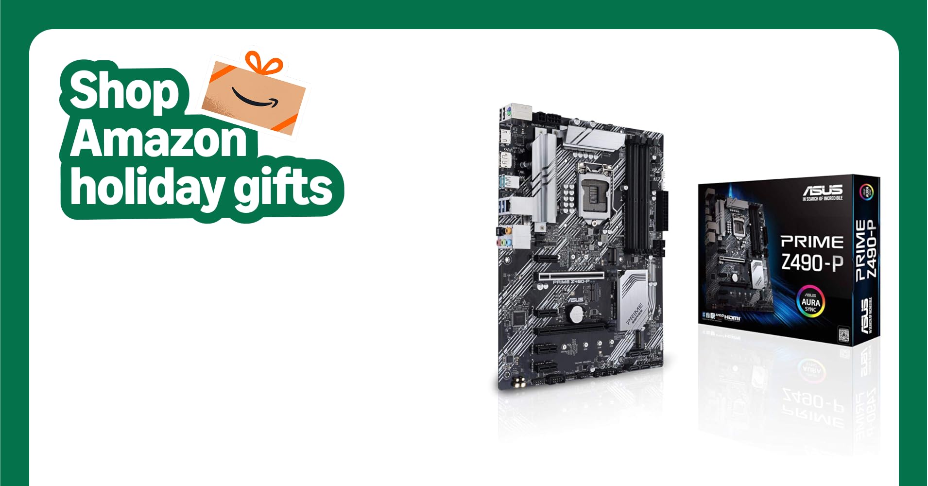 ASUS Prime Z490-P LGA 1200 (Intel® 10th Gen) ATX Motherboard (Dual M.2, DDR4 4600, 1 Gb Ethernet, USB 3.2 Gen 2 USB Type-A®, Thunderbolt™ 3 Support, Aura Sync RGB)