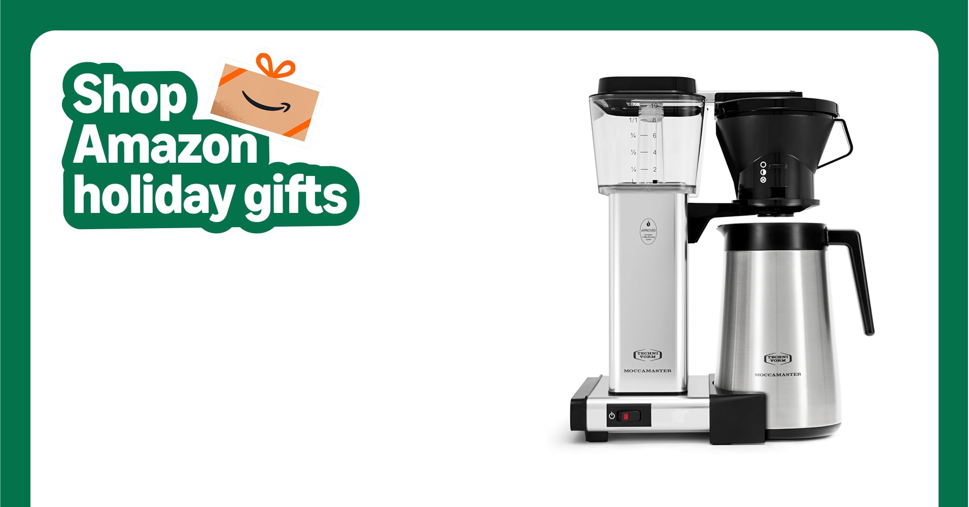 Technivorm Moccamaster brewing into a stainless steel carafe