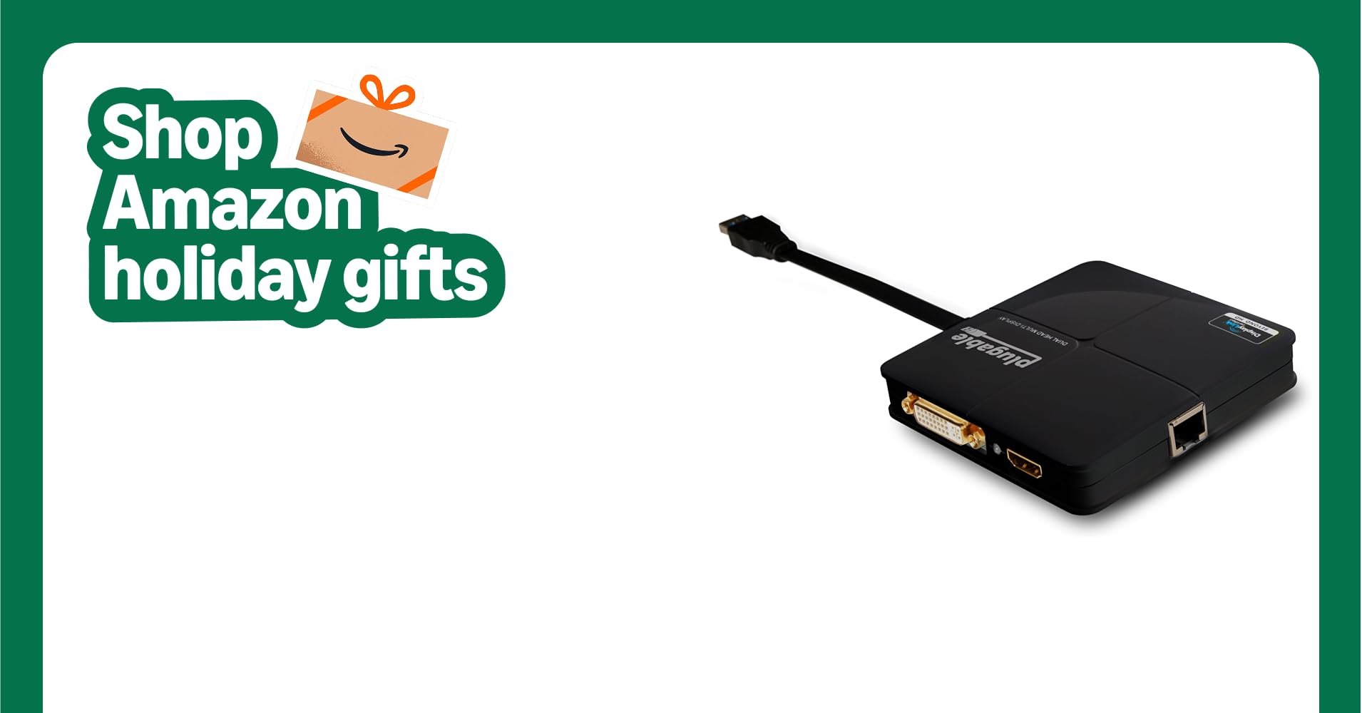 Plugable USB 3.0 Laptop Docking Station - Dual Monitor (HDMI & DVI/VGA), Gigabit Ethernet, Audio, USB Hub - Compatible with Windows & Mac