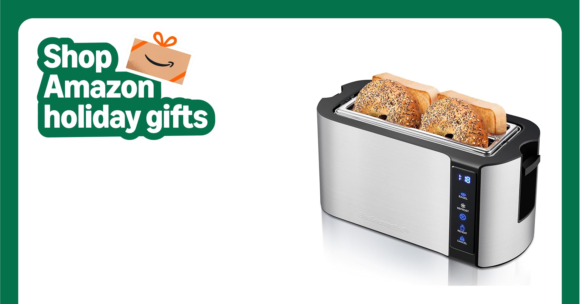 Elite Gourmet ECT5322 Long Slot 4 Slice Toaster, Countdown Timer, Bagel Function 6 Toast Setting, Defrost, Cancel Function, Built-in Warming Rack, Extra Wide Slots for Bagels Waffles, Stainless Steel