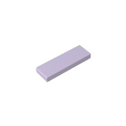Gobricks 63864 Foundation Plate Tile 1x3 50 Pieces GDS-562 Compatible with Lego Building Blocks Color:pink purple — image 1