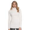 Image of Felina Women's Long Sleeve Cotton Modal Turtleneck Top, Breathable Lightweight Layering Essential, Fitted Turtleneck Sweater