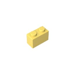 3065 bricks Brick 1x2 Without Bottom Tube 50 Pieces GDS-1545 Compatible with Lego Building Blocks Color:Bright Light Yellow