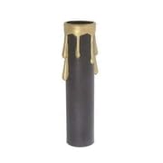 B&P Lamp® Candelabra Size Candle Cover, Black/Gold