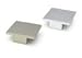 LARGE SQUARE KNOB, STAINLESS STEEL LOOK, 75MM CTC