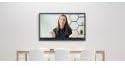 MAXHUB 86 C8630 Interactive Display showing a video conference call with a person on screen.