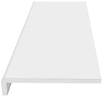 White UPVC Window Board/Cill Cover 2m Long 9mm Thick Including End Cap Plastic Window Sill Capping (300mm Depth)