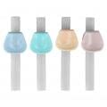 Pailles en Silicone pour bébé, 4 Pièces Pailles Auto-alimentées pour Tout-petit Paille en Silicone Réutilisable pour Tout-petit Paille à Boire Douce