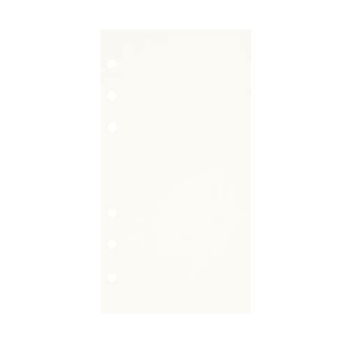 Zelten Nachfüllpackungen/lose Blätter für A6-Cover-Ringbuch/persönlicher Organizer/Planer (A6, 6 Löcher, blanko, 2 Stück)