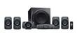 Logitech Z906 5.1 Speaker System components including subwoofer, satellite speakers, and control console.