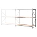 Global Industrial Extra High Capacity Bulk Rack with Wood Decking, Add-On Unit, 72