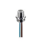 Hirschmann PRSFM 8/0,5 M, Sensor/Actuator Cable, Str M12 8pos-Wire Leads, 8wire 0.5m Leads, Front Mt M16, Solder Contacts, 600003709