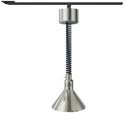 71 7/8" Track Mount Heat Lamp w/Retractable Cord - Lower Switch, Bright Nickel, 120v