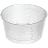 Gallipot 60ml with graduated measurements x 100. Polythene