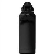 Botella de agua aislada ORCA Hydra 34 oz de acero inoxidable con acabado en polvo y mango de silicona tipo cola de ballena, apta para lavavajillas - Negro miniatura 4