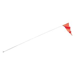 Bandera de seguridad naranja para ATV con poste blanco de 6 ft miniatura 2