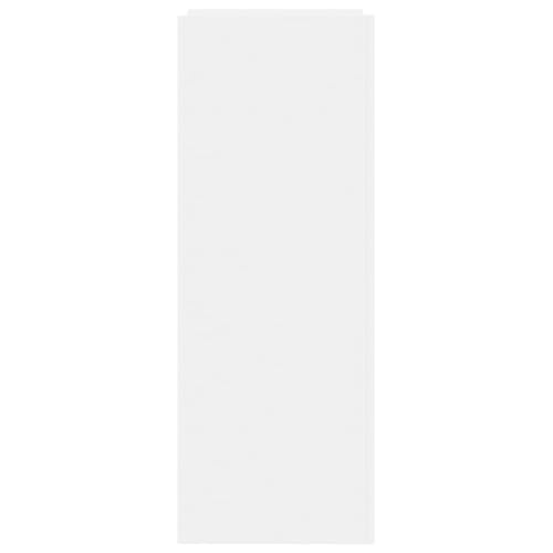 Armoire à chaussures blanche 52 cm meuble rangement angle bois