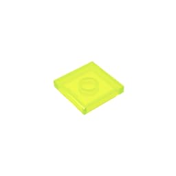 Gobricks 3068 Foundation Plate Tile 2x2 with Groove 50 Pieces GDS-561 Compatible with Lego Building Blocks Color:Trans Neon Green โ image 1