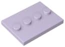 17836 Foundation Plate Special 3x4 With 1X4 Center Studs [Plain], 50 pcs | Pink Purple, Gobricks 88646 GDS-980. Compatible with LEGO bricks. Ref 6076678, MOC brick replacement parts.