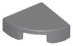 LEGO Tile, Round Quarter Circle 1 x 1, Part 25269 (Dark Bluish Gray, 10, Bricks) โ image 1