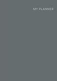 Undated Weekly Planner, 7'x10', Anthracite Color: Weekly Goals, Meal and Workout Plan, Habit Tracker, Meetings Scheduler, Ideas and Observations Notebook