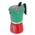 Hinzonek Kaffeemaschine aus Aluminium, tragbar, mit transparentem Deckel, für Reisen, Grün, Rot. 6 Kannen 300 ml0… – Bild 4